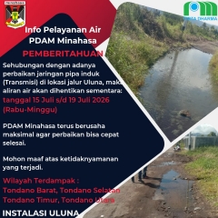 PEMBERITAHUAN! Distribusi air dihentikan sementara